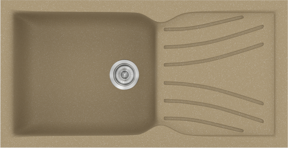 970-CLASSIC-324-100CH50 324 Classic 100x50 15.Metallic Cream - Sanitec - Image 1