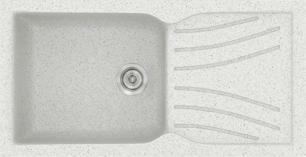 973-CLASSIC-324-100CH50 324 Classic 100x50 01.Granite White - Sanitec - Image 1