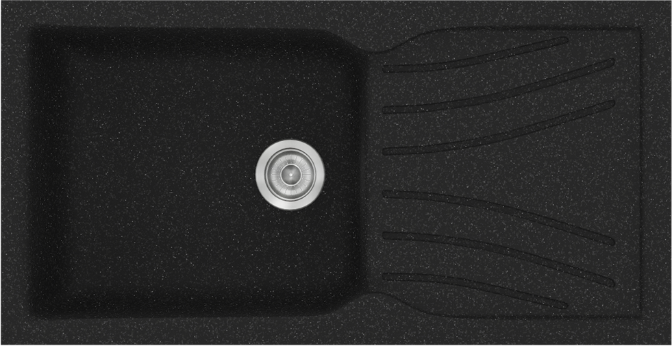 983-CLASSIC-324-100CH50 324 Classic 100x50 05.Granite Black - Sanitec - Image 1